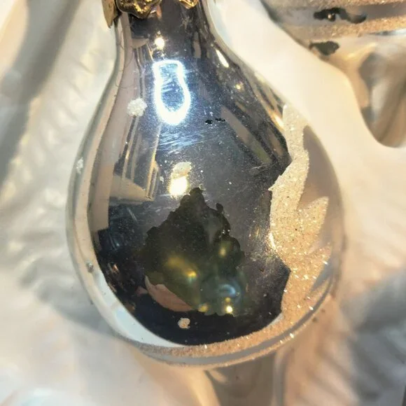 Bradford Christmas Ornament Silver Glass North Pole Traditions Franks Nursery - Picture 10 of 10